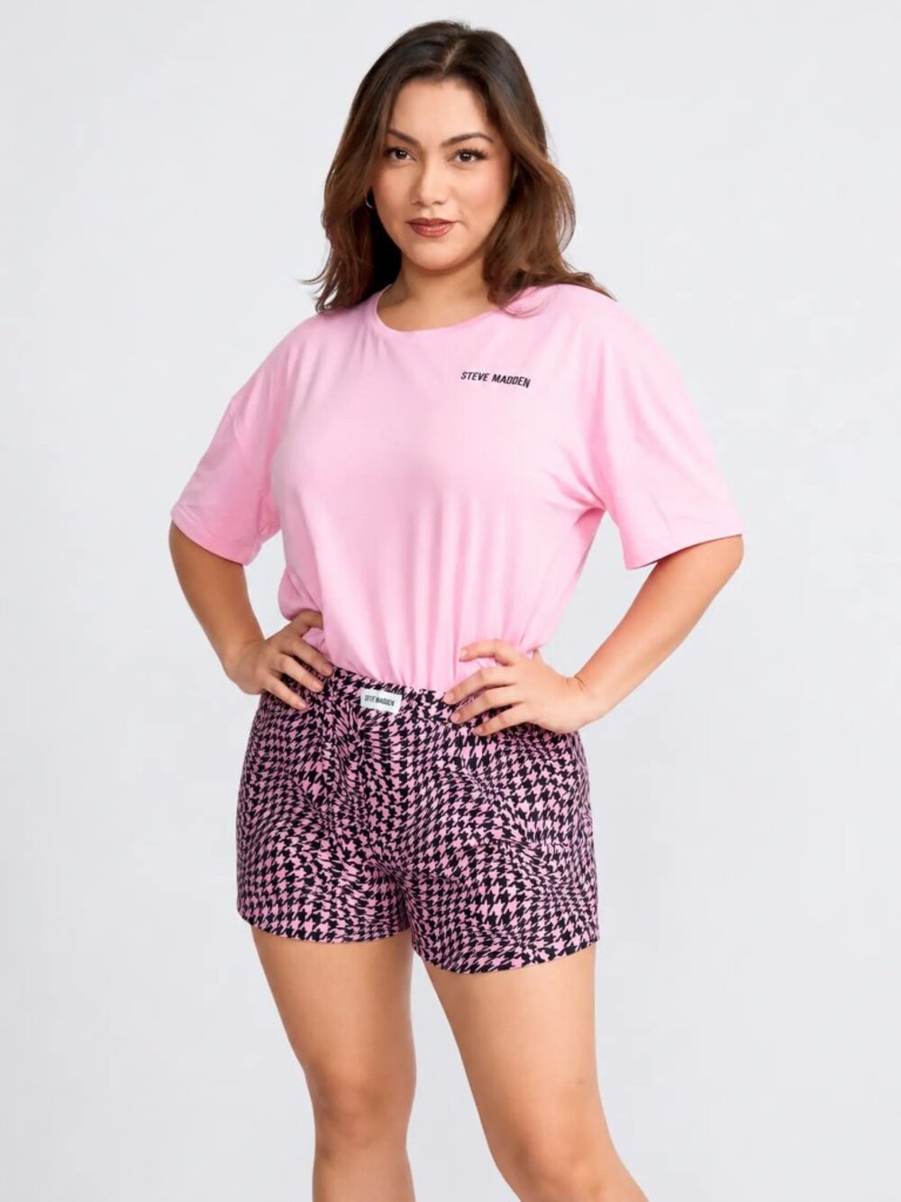 Steve Madden Women’s 2-Piece Houndstooth Pajama Set